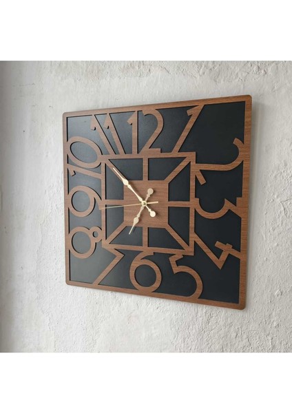 45 cm Çift Katlı Ahşap Mdf Sessiz Akar Mekanizmalı Duvar Saati fiyatları