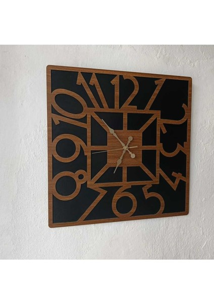 45 cm Çift Katlı Ahşap Mdf Sessiz Akar Mekanizmalı Duvar Saati modelleri
