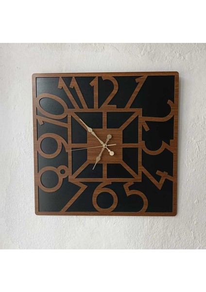 45 cm Çift Katlı Ahşap Mdf Sessiz Akar Mekanizmalı Duvar Saati fırsatları