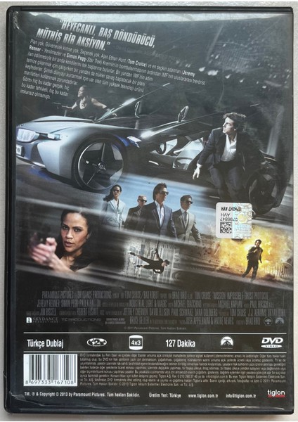 Mission Impossşble Ghost Protocol DVD (Orijinal Dönem Baskı Dvd)