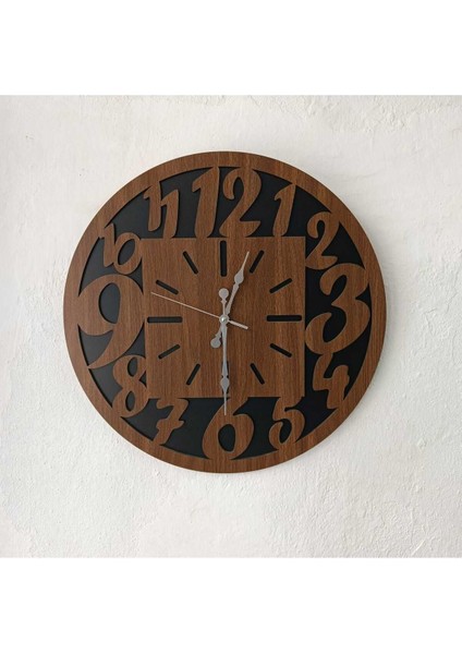 45 cm Çift Katlı Ahşap Mdf Sessiz Akar Mekanizmalı Duvar Saati fiyatları