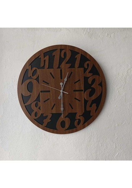 45 cm Çift Katlı Ahşap Mdf Sessiz Akar Mekanizmalı Duvar Saati indirimleri