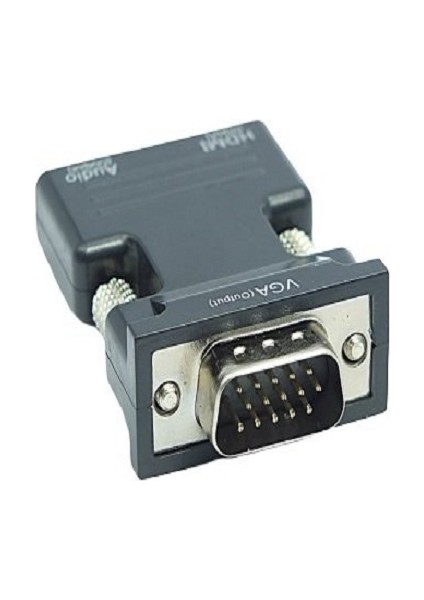 HDMI to VGA Dönüştürücü Adaptör – Ses Çıkışlı, 1080p Destekli, Kablo Hediyeli, Siyah modelleri