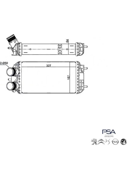 Turbo Radyatörü (Intercooler) 9824742280 2008 208 Ds3