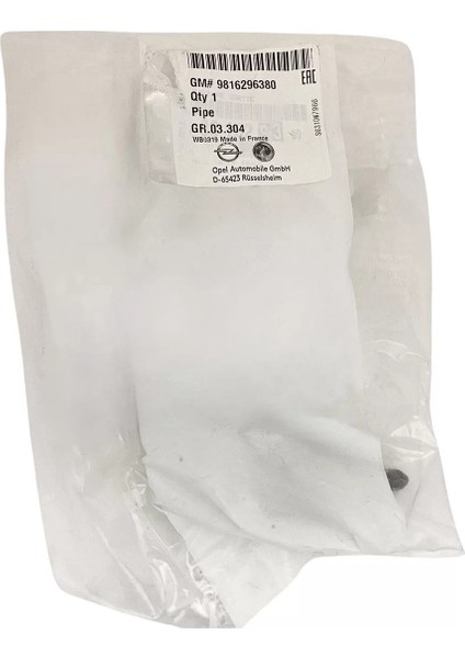 Enjektör Giriş Borusu 9816296380 208 3008 301 308 Berlingo Celysee C3C4C5 DS3DS4 Ds7 Partner Rifter