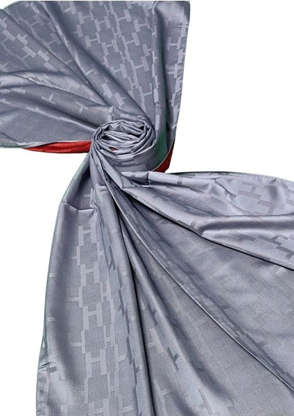 Leila Çift Taraflı Jakarlı Desenli Ipeksi H Desen Şal – 75X190 cm fırsatları