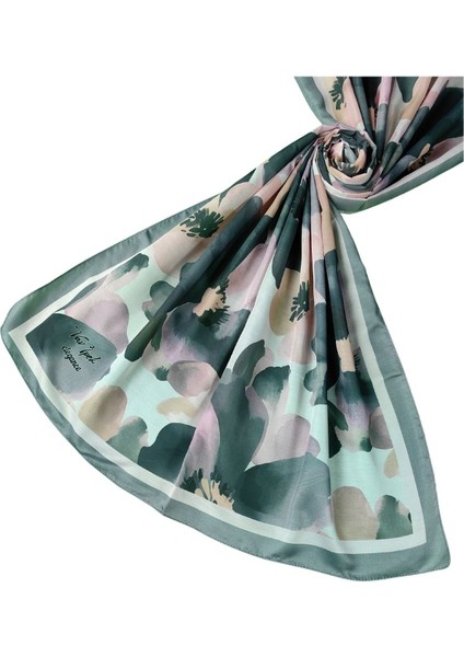 Vav Ipek Soft Pamuk Şal 75X190 cm - Çiçek Desenli