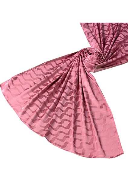 Ipeksi Dokulu Jakarlı Su Yolu Desenli Şal 75X190 cm