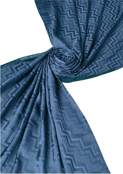 Ipeksi Dokulu Jakarlı Zikzak Desenli Şal 75X190 cm fiyatları