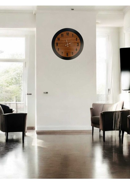 45 cm Çift Katlı Ahşap Mdf Sessiz Akar Mekanizmalı Duvar Saati fiyatları
