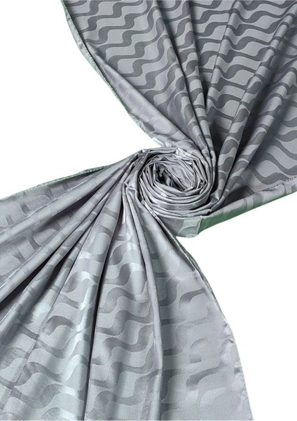 Ipeksi Dokulu Jakarlı Su Yolu Desenli Şal 75X190 cm