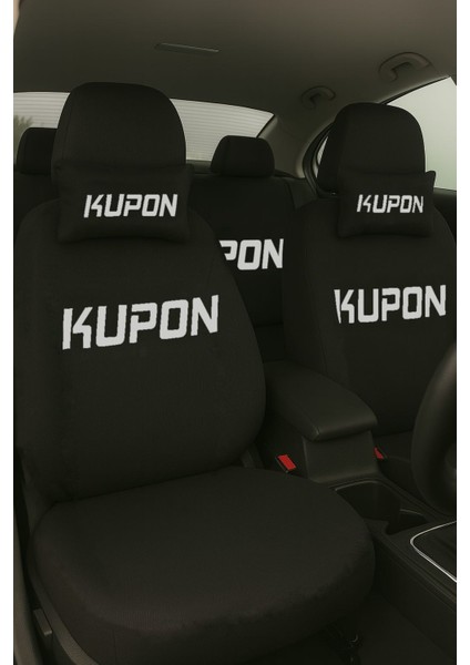 Kırmızı Kupon Yazılı Servis Kılıfı 8parça Set 2xboyun Yastığı Emniyet Kemer Pedi ve Ön Arka Koltuk Seti modelleri