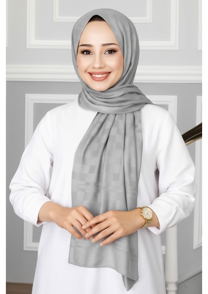 Emproyal Silver Jakar Dama Desenli Şal 75X190 cm indirimleri