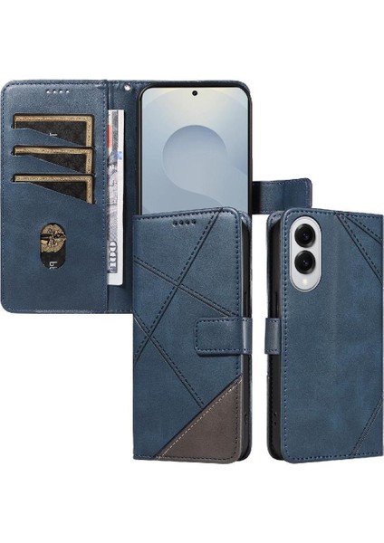 ile Samsung Galaxy S25 Kenar Yüksek Kaliteli Deri Telefon Kılıfı Için Flip Case (Yurt Dışından)