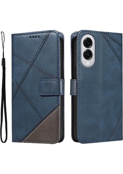 ile Samsung Galaxy S25 Kenar Yüksek Kaliteli Deri Telefon Kılıfı Için Flip Case (Yurt Dışından)