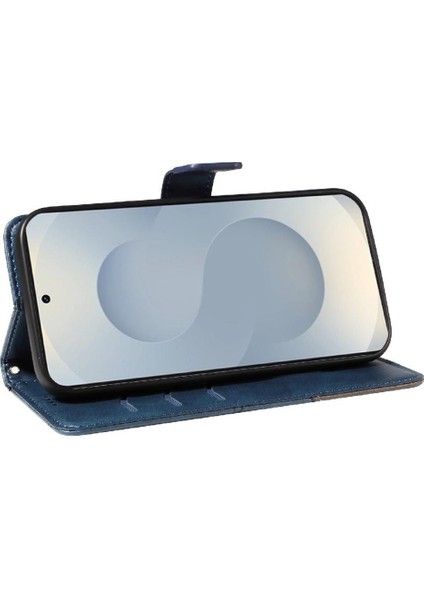 ile Samsung Galaxy S25 Kenar Yüksek Kaliteli Deri Telefon Kılıfı Için Flip Case (Yurt Dışından)