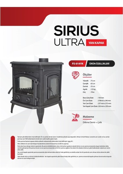 Sirius Ultra Yk FS014YK modelleri