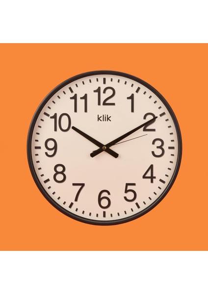 Klik Simplex Duvar Saati - Siyah - 38 cm fiyatları