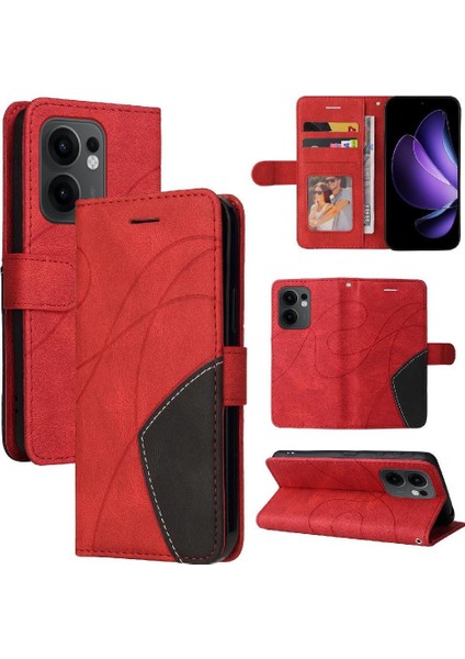 Kart Yuvası Ile Oppo Reno 13F Deri Cüzdan Flip Folio Kitap Için Flip Case (Yurt Dışından)