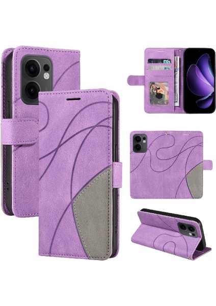 Kart Yuvası Ile Oppo Reno 13F Deri Cüzdan Flip Folio Kitap Için Flip Case (Yurt Dışından)