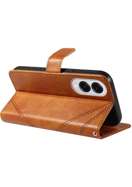 ile Samsung Galaxy S25 Kenar Yüksek Kaliteli Deri Telefon Kılıfı Için Flip Case (Yurt Dışından)