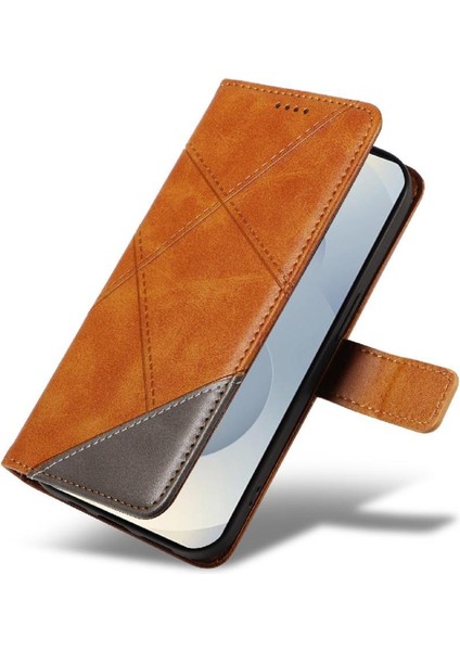 ile Samsung Galaxy S25 Kenar Yüksek Kaliteli Deri Telefon Kılıfı Için Flip Case (Yurt Dışından)