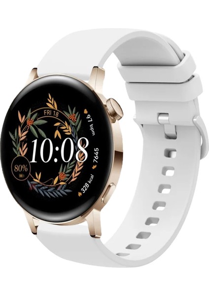 Huawei Watch Gt3 42MM ile Uyumlu Kordon Jel Silikon Tokalı Kayış