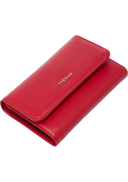 Kırmızı Hakiki Deri Kadın Cüzdan - S1CB00005730-H4B