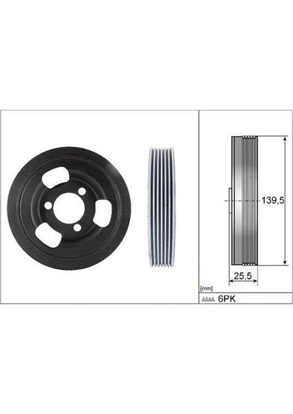 Krank Kasnağı 0515.T2 2008 207 208 3008 301 308 5008 508 Celysee C3 C4 C5 Ds3 Ds4 Ds5 Ds7 Ds9 Rcz