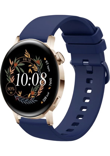 Huawei Watch Gt3 42MM ile Uyumlu Kordon Jel Silikon Tokalı Kayış