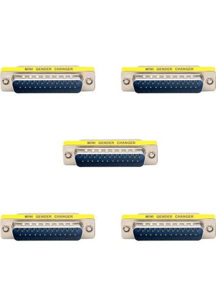 25 Pin Lpt Paralel Port Erkek - Erkek Çevirici Dönüştürücü 5'li Set
