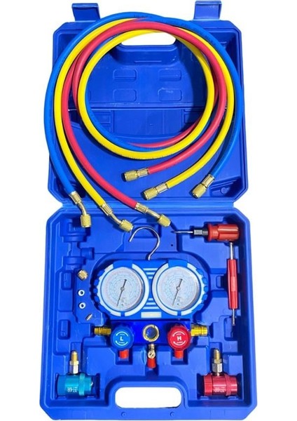 Klima Basınç Göstergesı (Saati) Manifold Seti