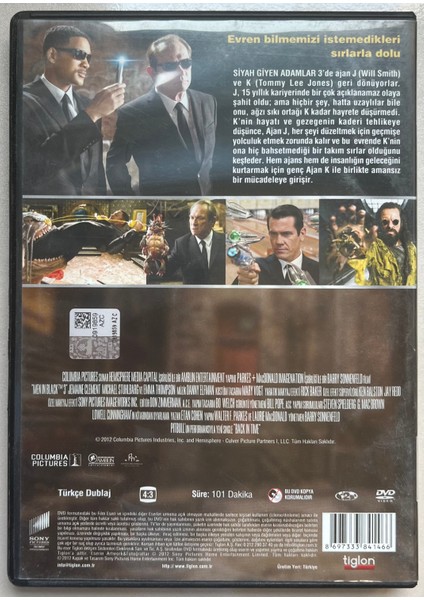 Siyah Giyen Adamlar 3 DVD (Orijinal Dönem Baskı Dvd)