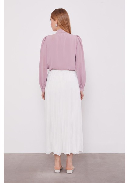 Ekru Kırışık Piliseli Etek fırsatları