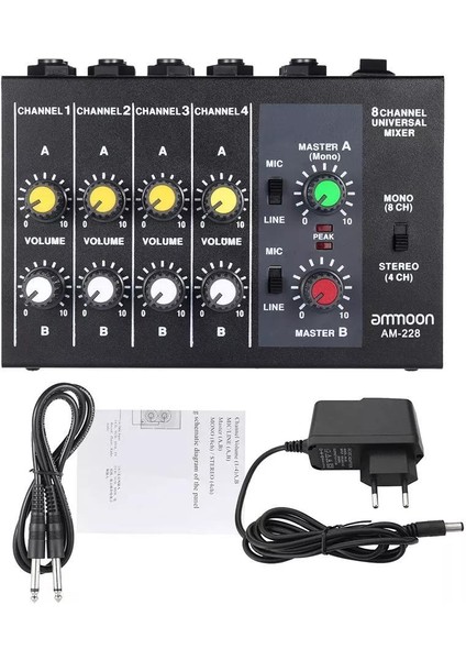 Zuomee Ammoon AM-228 Ultra-Kompakt Düşük Gürültülü Ses Karıştırıcısı (Yurt Dışından) modelleri