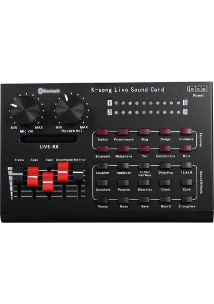 Zuomee R8 Ses Kablosu ve Ses Efektli Canlı Ses Kartı (Yurt Dışından) modelleri