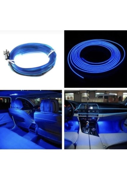 Araç Içi Aydınlatma Ip Neon LED Mavi 2 Metre