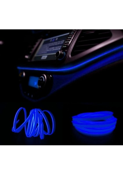 Araç Içi Aydınlatma Ip Neon LED Mavi 2 Metre