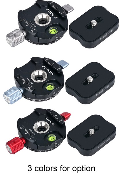 Zuomee Pan - C1 Panoramik Tripod Başlığı Tıkaç Adaptörü Alüminyum Alaylı Hızlı Çözme Plakası (Yurt Dışından) modelleri