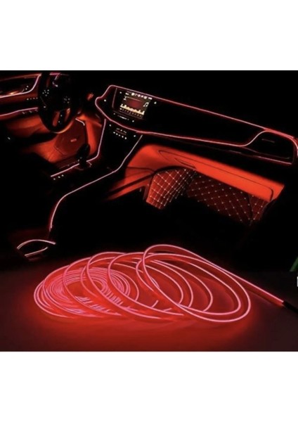 Araç Içi Aydınlatma Ip Neon LED Kırmızı 2 Metre
