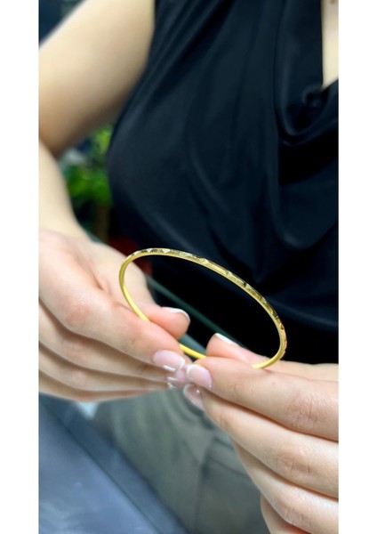 9 gr (Gram) Baklava Dilimi Kalemli Ajda Bilezik 22 Ayar Altın