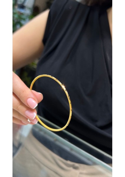 9 gr (Gram) Baklava Dilimi Kalemli Ajda Bilezik 22 Ayar Altın