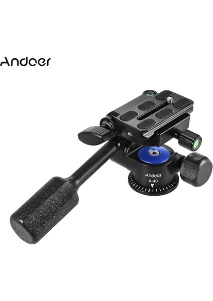 Zuomee A-40 3 Yollu Kamera Video Başlığı Alüminyum Alöjü 360° Panoramik Maksimum 5kg Yük Taşıma (Yurt Dışından)