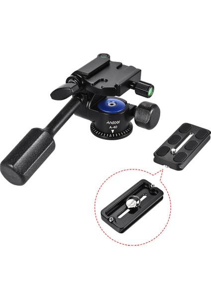 Zuomee A-40 3 Yollu Kamera Video Başlığı Alüminyum Alöjü 360° Panoramik Maksimum 5kg Yük Taşıma (Yurt Dışından) indirimleri