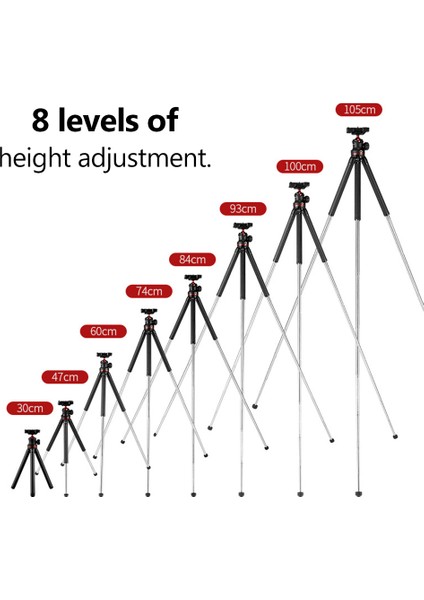 Zuomee Gızomos Gm-8 Taşınabilir Tripod Tutucu 8 Seviyeli Yükseklik Ayarlı Top Kafa (Yurt Dışından) fiyatları