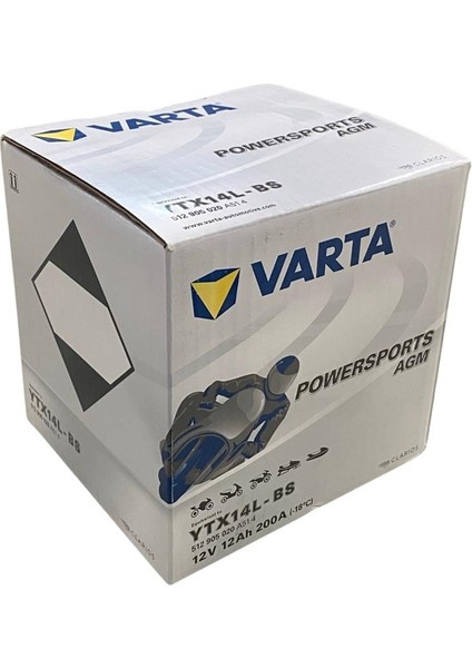 12V 12 Ah Motosiklet Aküsü Agm 200A (En) (150*87*146) (YTX14L-BS) (A514) Düz Kutup modelleri