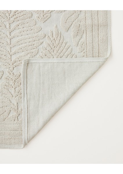 Leafy Pamuklu Bukle Kilim 80X150 cm Krem