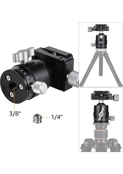 Zuomee MT-02J Kompakt Tripod Küre Başlı 360° Dönüşümlü Alüminyum Alöjü (Yurt Dışından) indirimleri