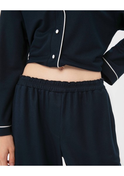 Lacivert Biyeli Pijama Altı