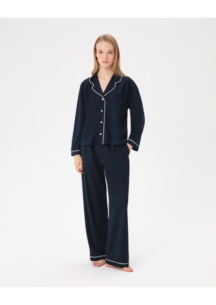 Lacivert Biyeli Pijama Altı